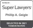 Super Lawyers Phillip A. Geigle badge